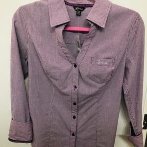 NWT Guess purple pin stripe shirt